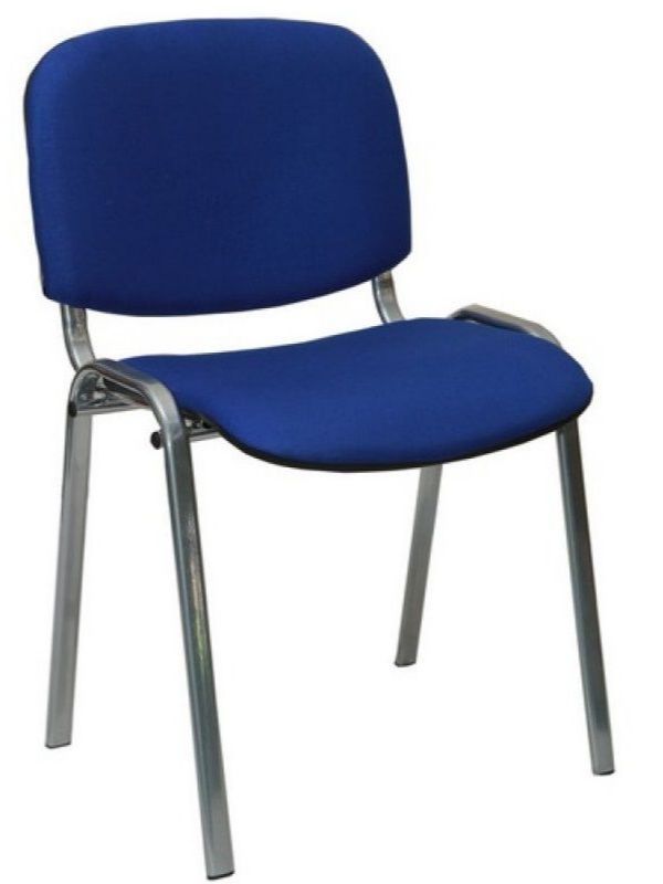 Цвет СинийКлассический стул, серебристые ножки, синий верх